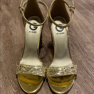 G by Guess Gold Sequin Sandle